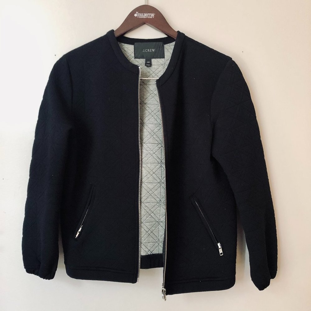J.Crew Black Bomber Jacket